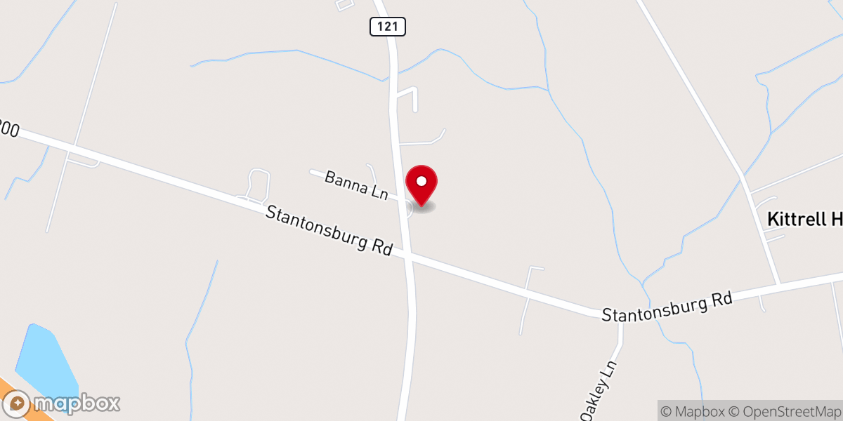 Map showing location of Wesley United Methodist Church