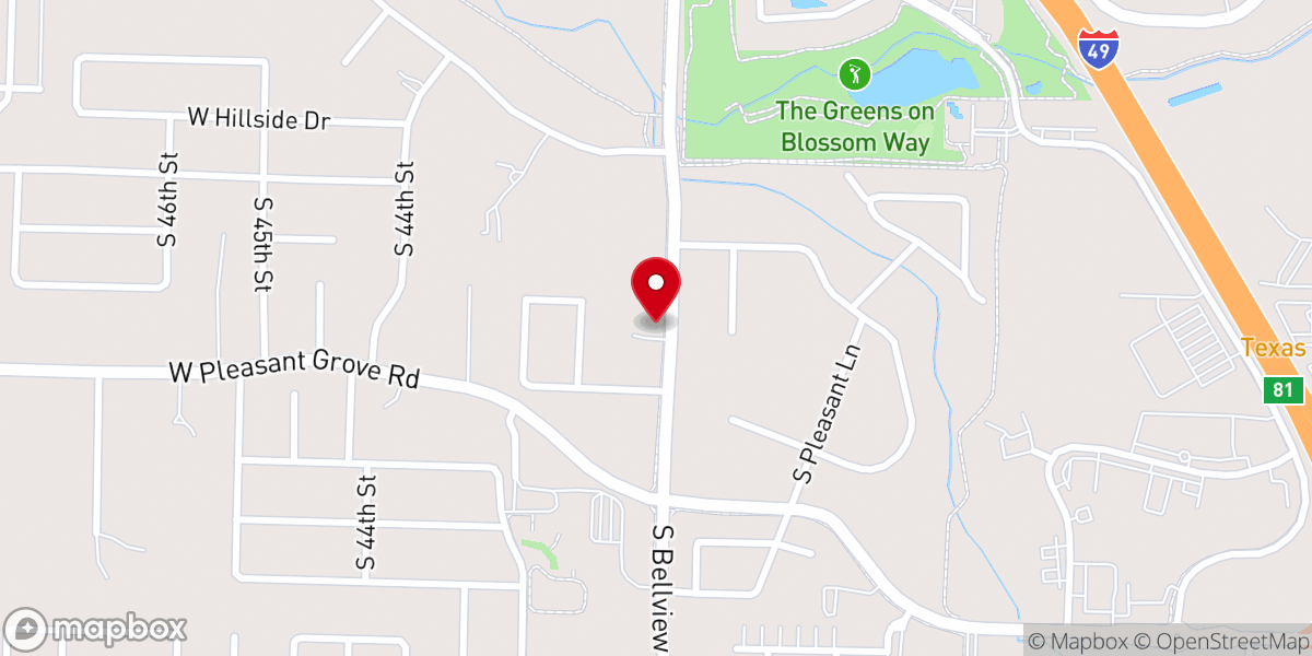 Map showing location of Celebrate Church of Northwest Arkansas