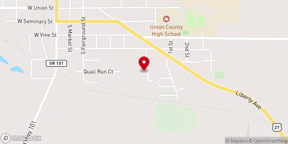 Map showing location of Grace Community Church