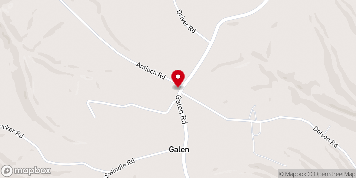 Map showing location of Antioch Missionary Baptist Church