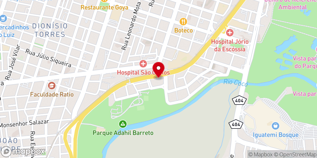 Map showing location of Igreja Comunidade das Nações | Fortaleza
