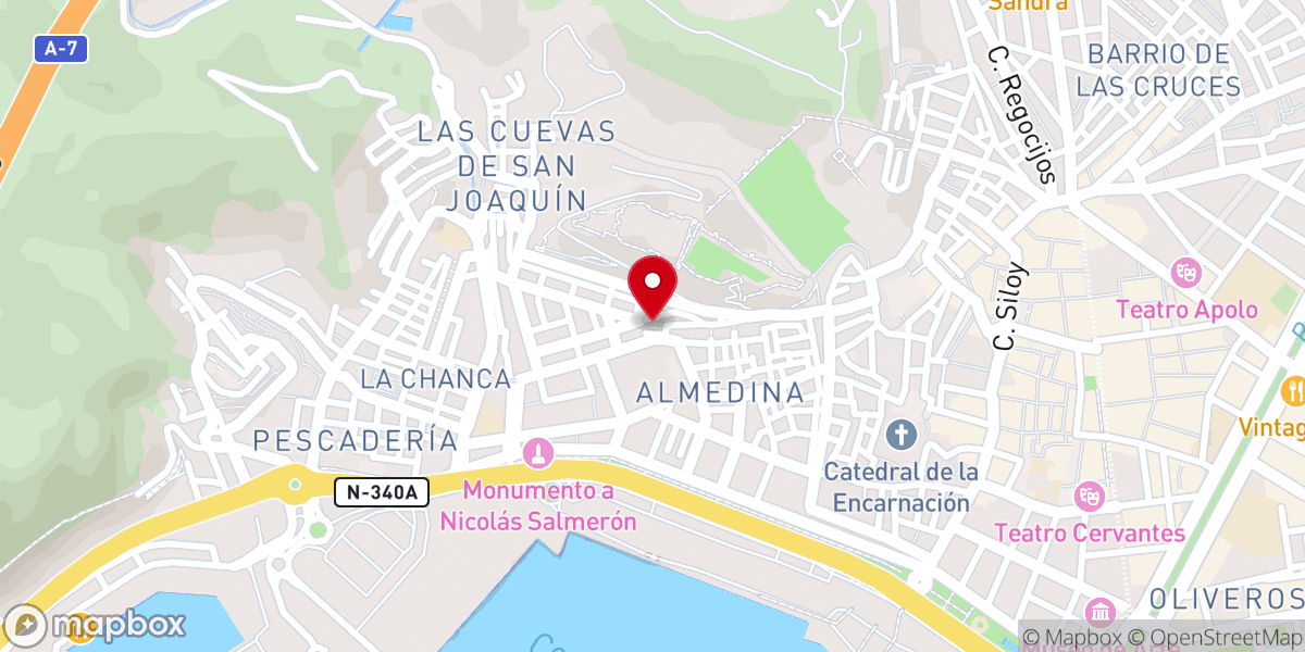 Map showing location of Ermita de San Antón