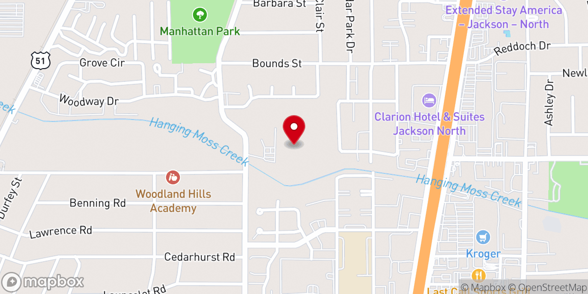 Map showing location of Fresh Start Christian Church