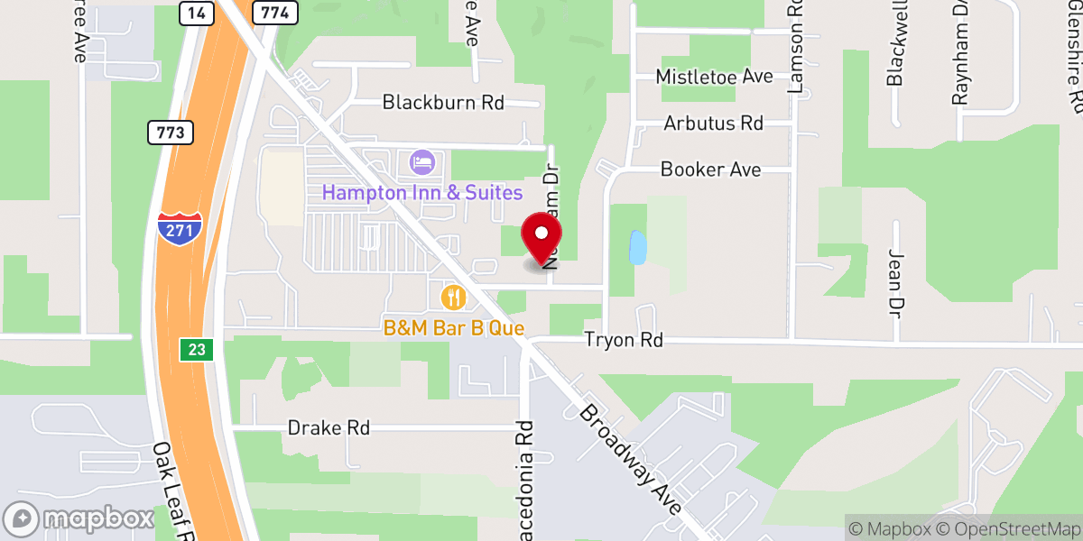 Map showing location of New Bethel AME Church