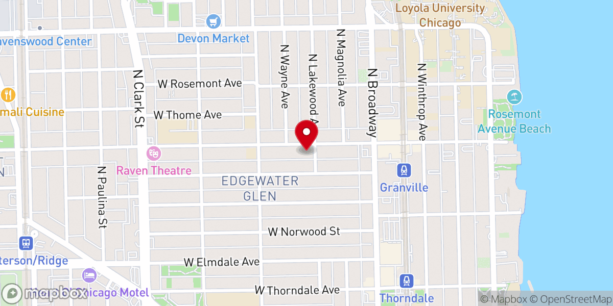 Map showing location of Granville Avenue United Methodist Church