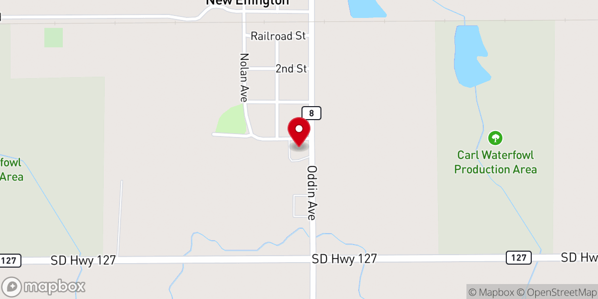 Map showing location of Faith Lutheran Church