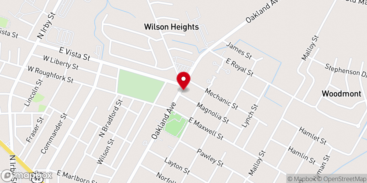Map showing location of Monumental Missionary Baptist Church