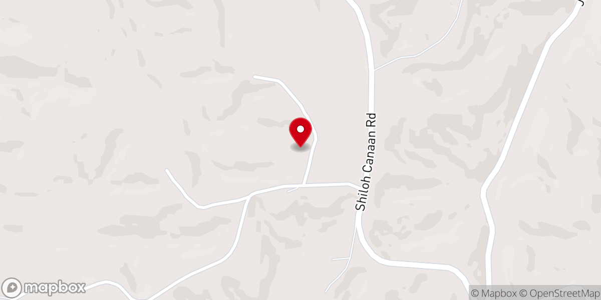 Map showing location of New Canaan Church