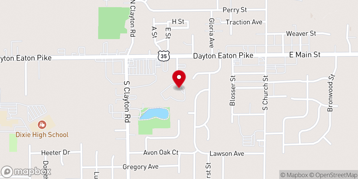 Map showing location of New Lebanon Rehabilitation and Healthcare Center