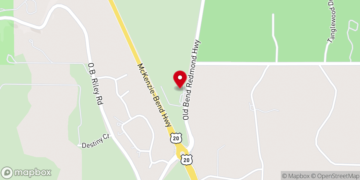 Map showing location of Grace Bible Church of Bend