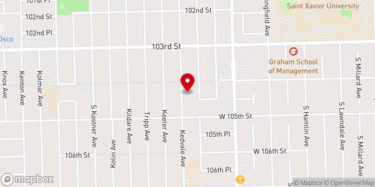 Map showing location of Community Christian Reformed Church