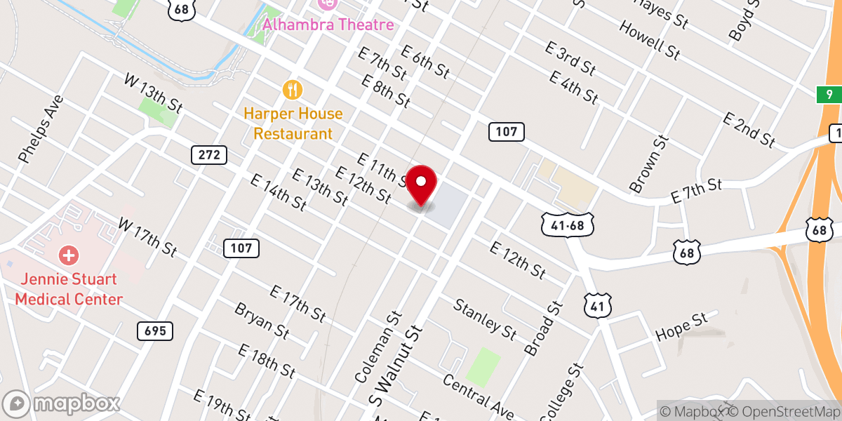 Map showing location of Garfield Curlin Ministries