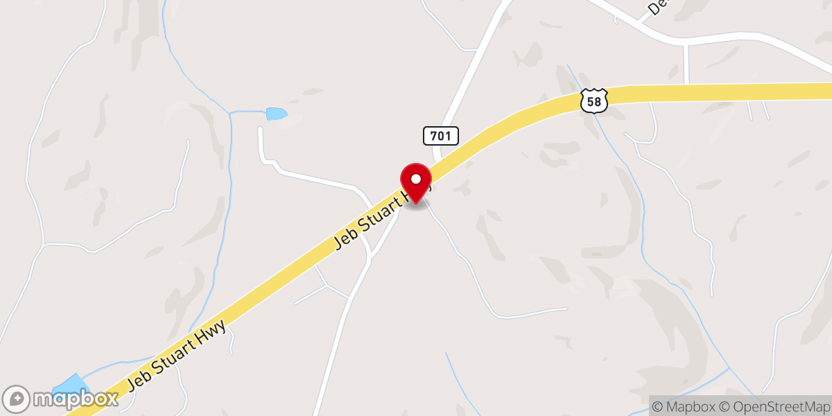 Map showing location of Red Hollow Primitive Baptist Church