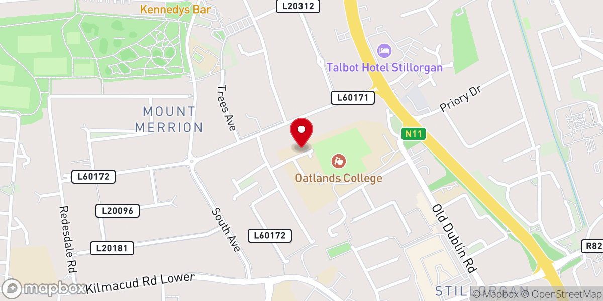 Map showing location of Oatlands Monastery