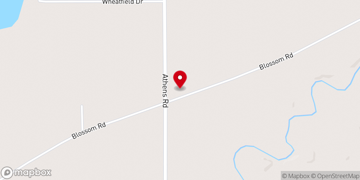 Map showing location of Blossom Pointe