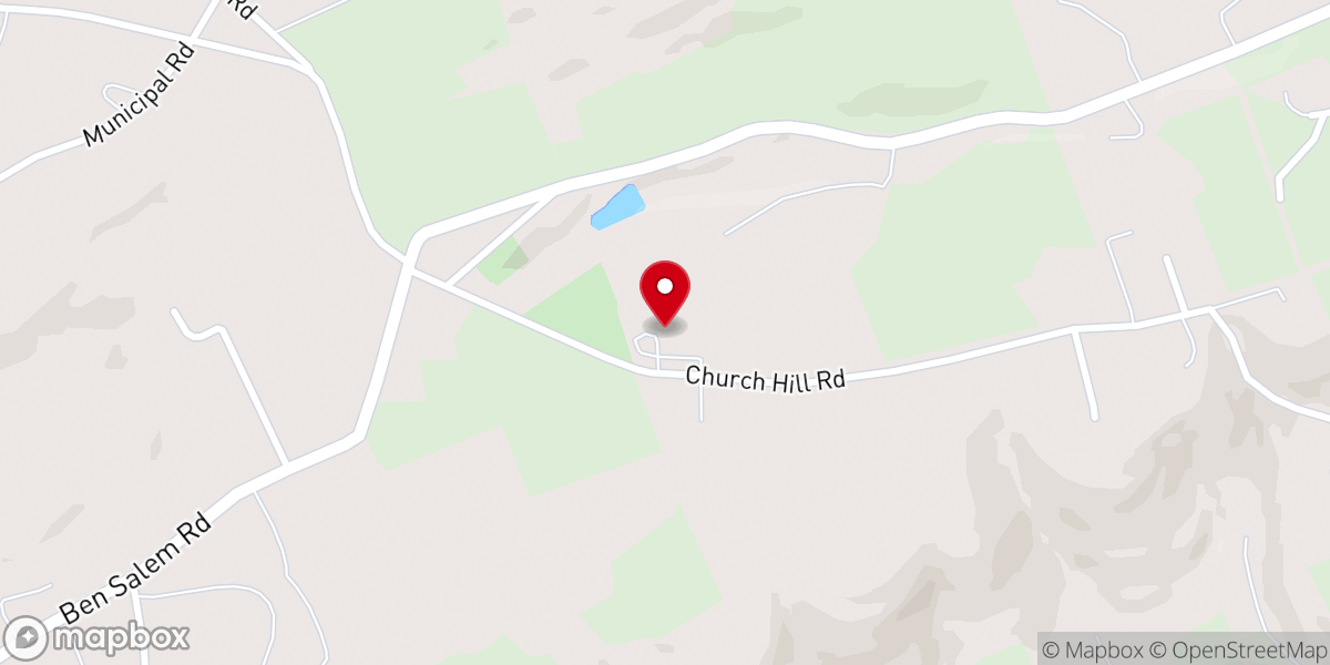Map showing location of Ben Salem Church