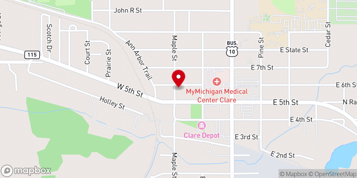 Map showing location of The Spiritual Center of Clare