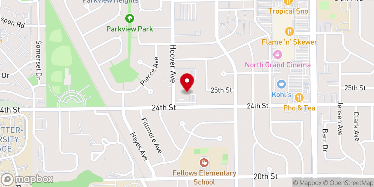 Map showing location of Calvary United Methodist Church