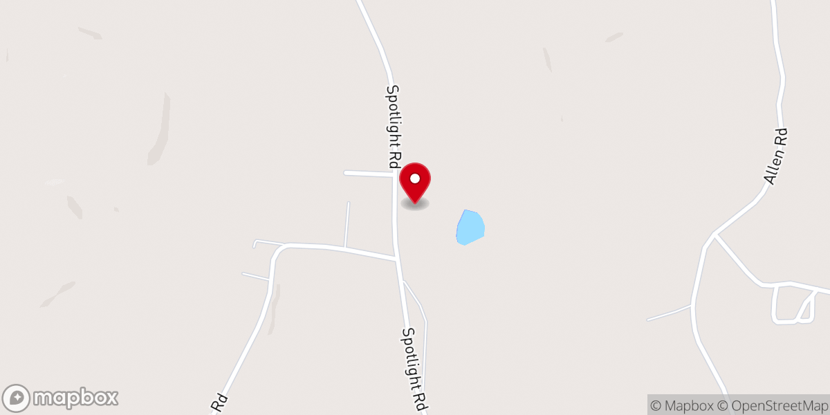 Map showing location of Pine Chapel Church