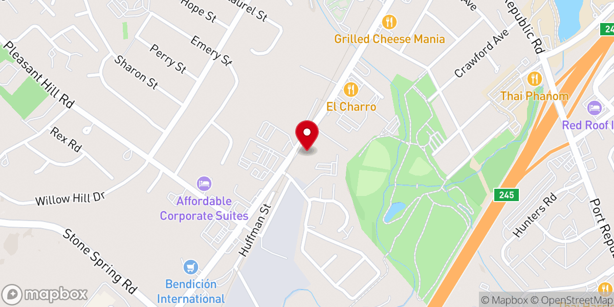 Map showing location of Living Faith Christian Fellowship