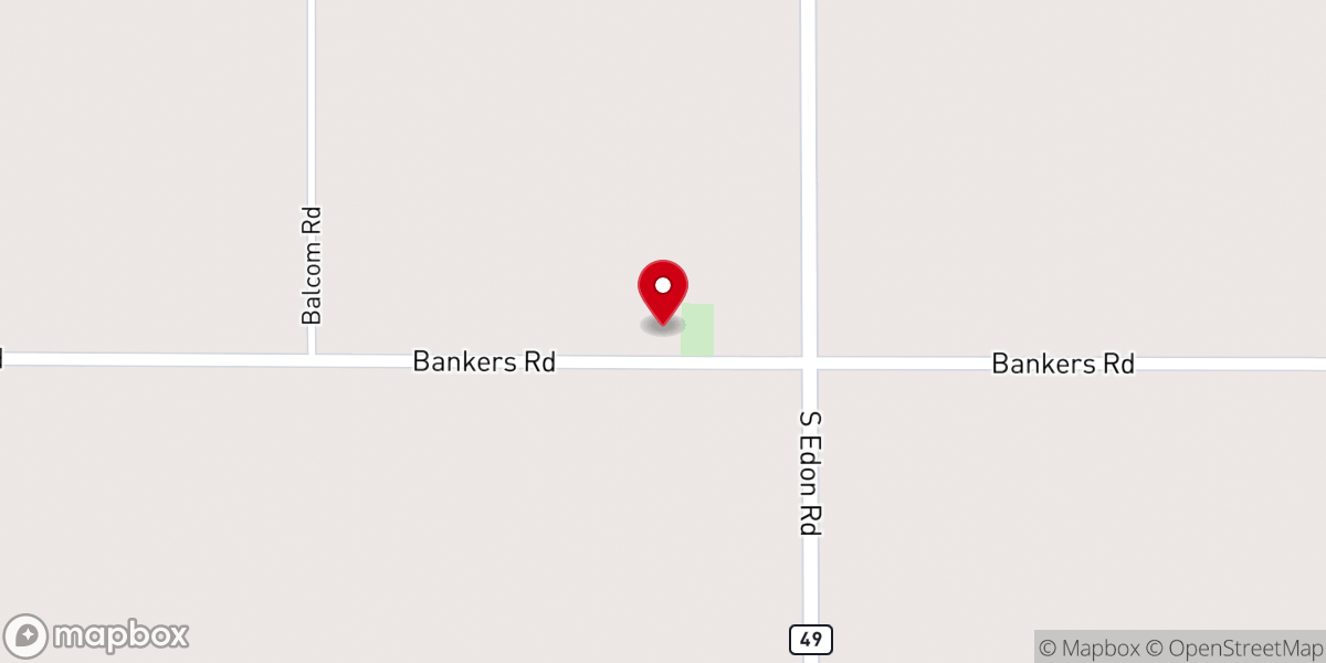 Map showing location of North Reading Baptist Church