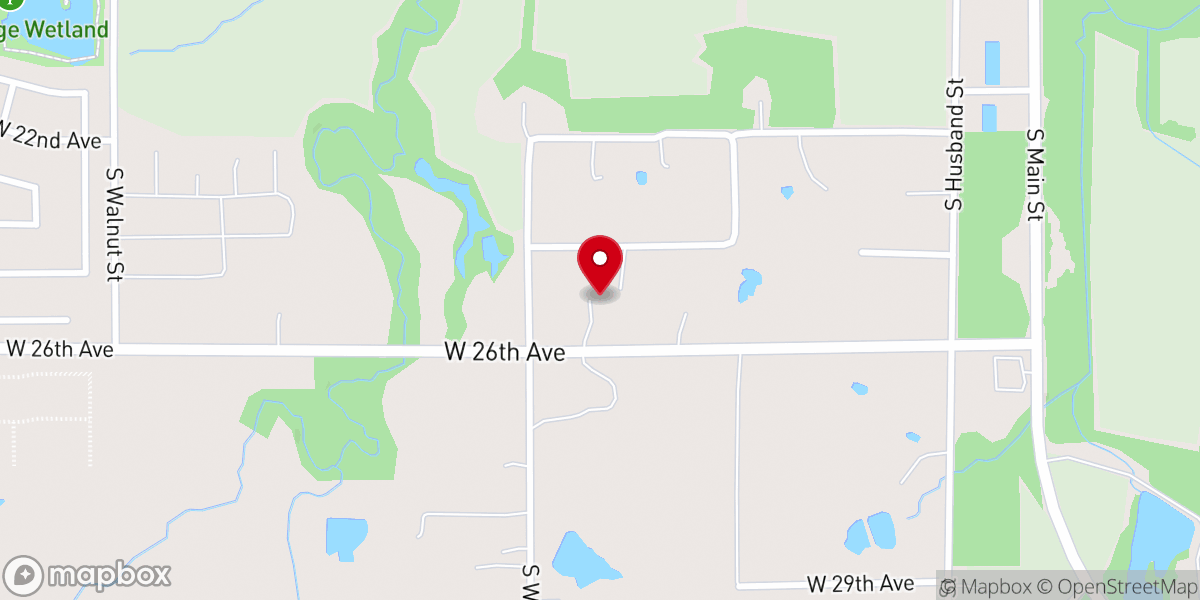 Map showing location of Fellowship Free Will Baptist Church
