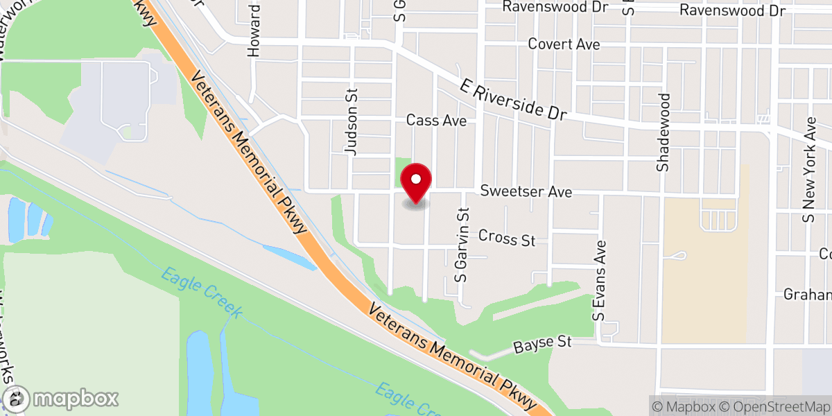 Map showing location of Zion Church