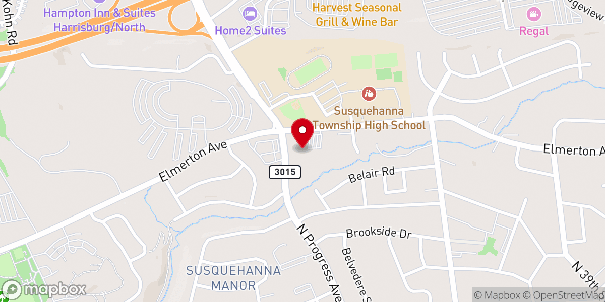 Map showing location of Ridgeway Community Church