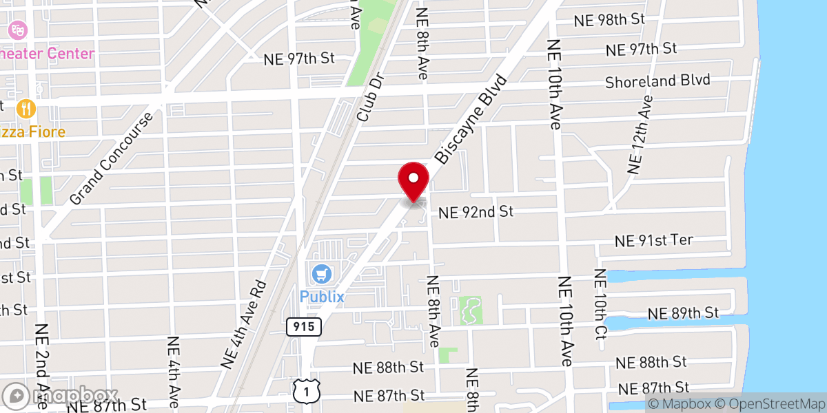 Map showing location of St Martha's Parish Center