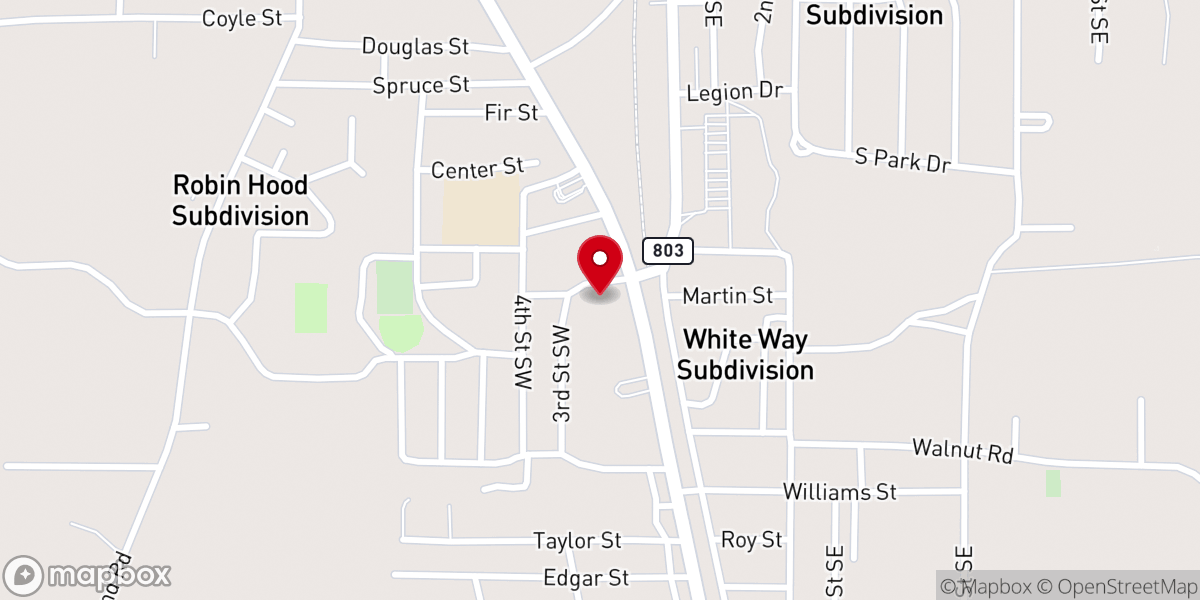 Map showing location of North Webster Parish Special Olympics