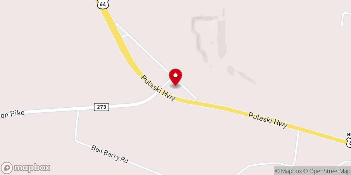 Map showing location of Mary's Chapel AME Church