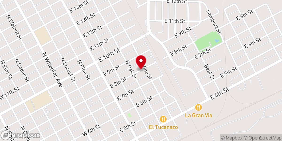 Map showing location of Latin American Assembly of God Church