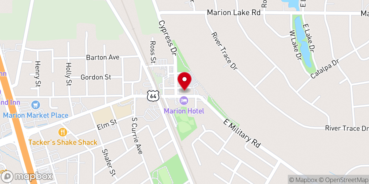 Map showing location of Trinity in the Fields Anglican Church