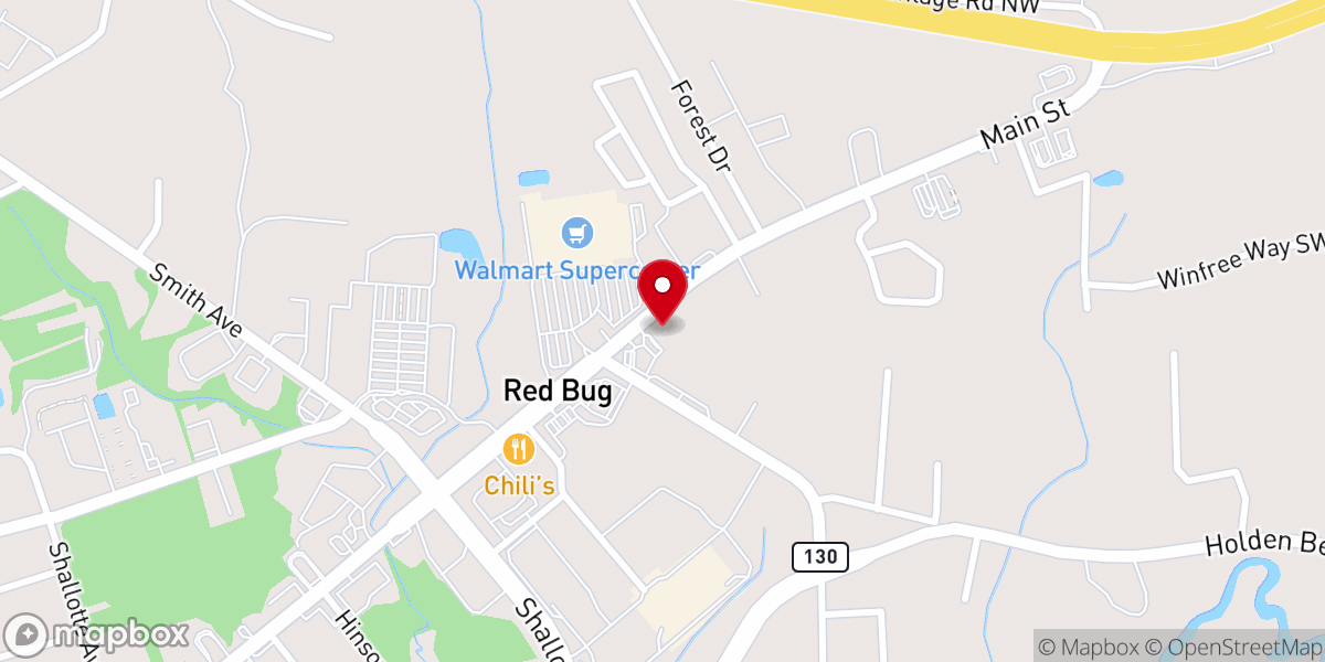 Map showing location of Shallotte Flower Cottage
