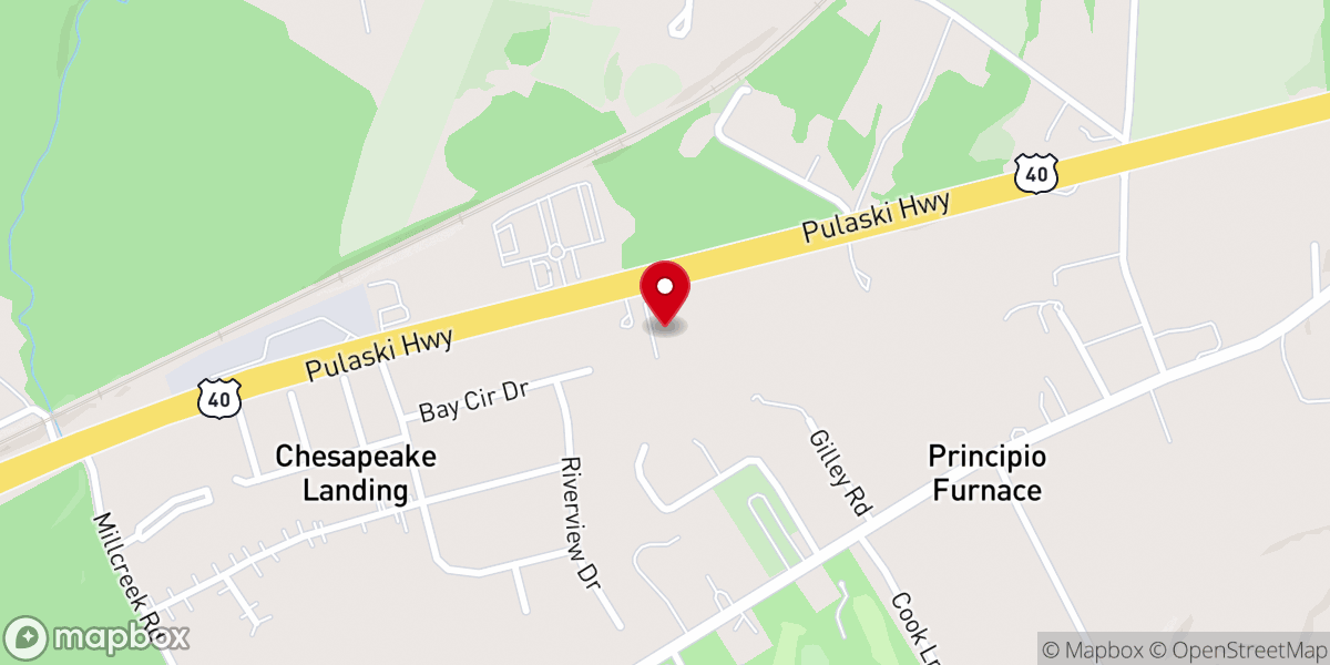 Map showing location of First Baptist Church of Perryville