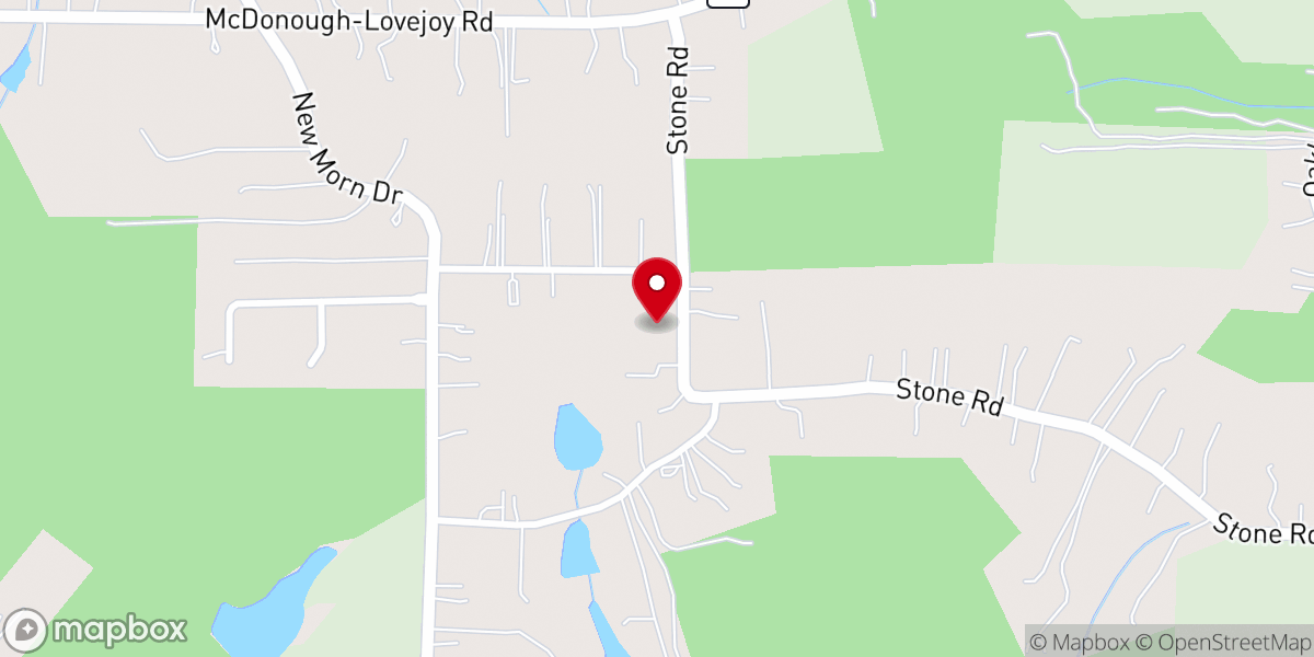Map showing location of Gospel Outreach Church of Stockbridge Inc
