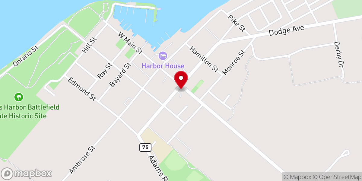 Map showing location of United Presbyterian Church