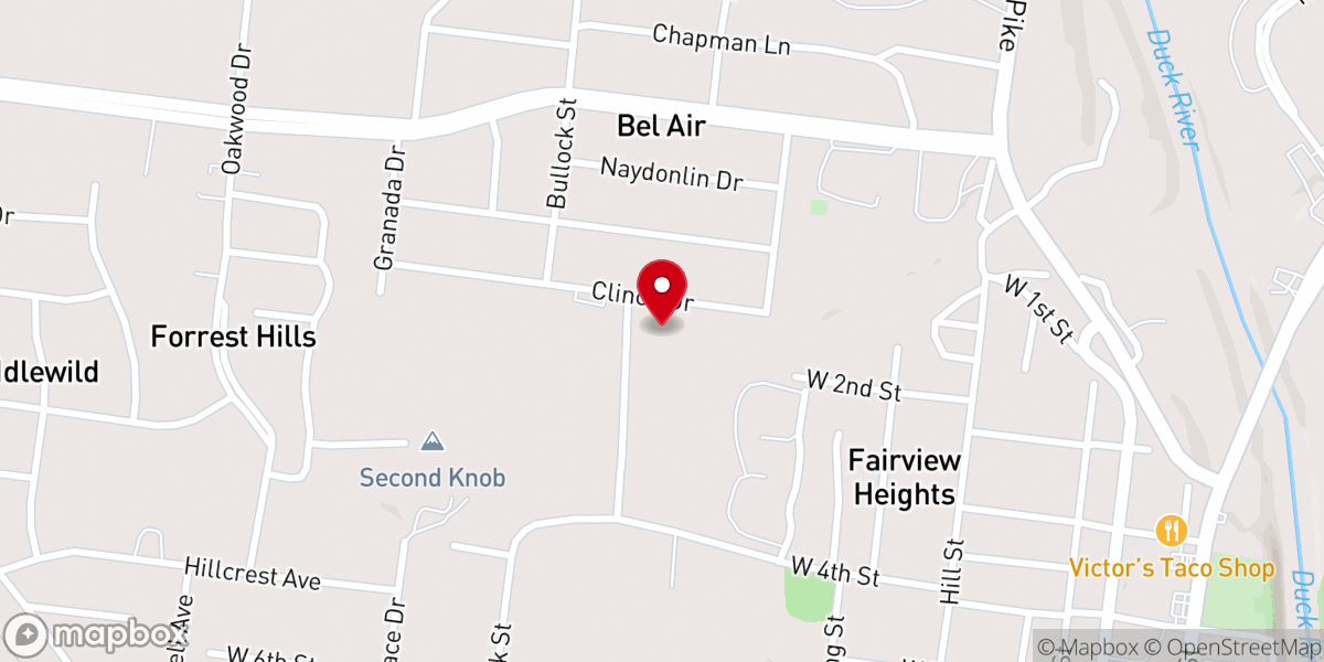 Map showing location of New Harvest Family Church