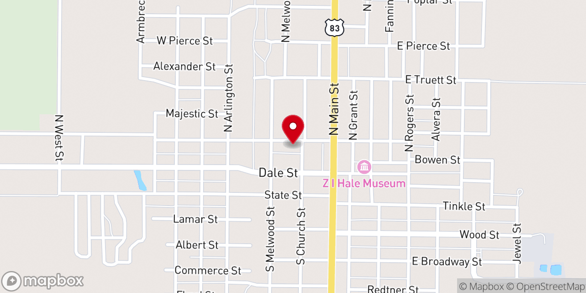 Map showing location of First Methodist Church