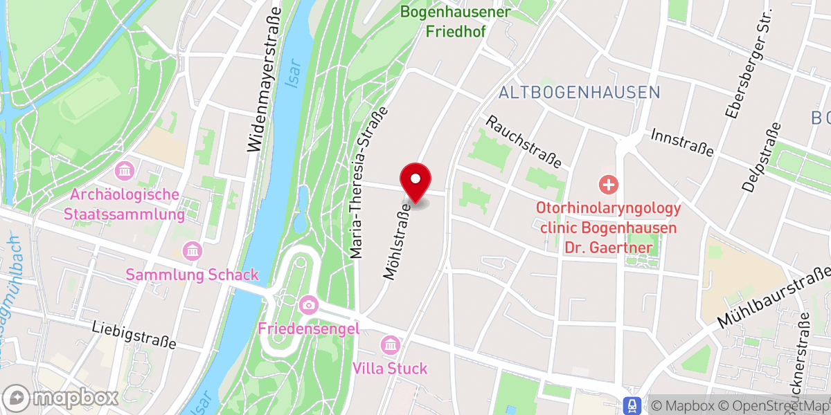 Map showing location of Evangelische Gemeinschaft München Bogenhausen
