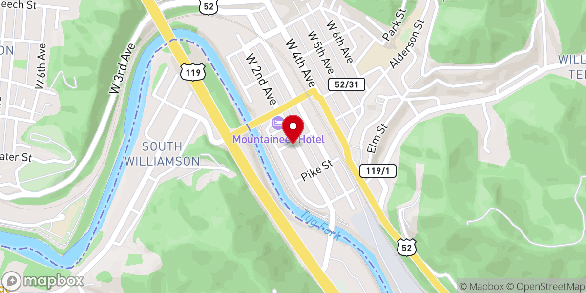 Map showing location of Williamson First Memorial United Methodist Church