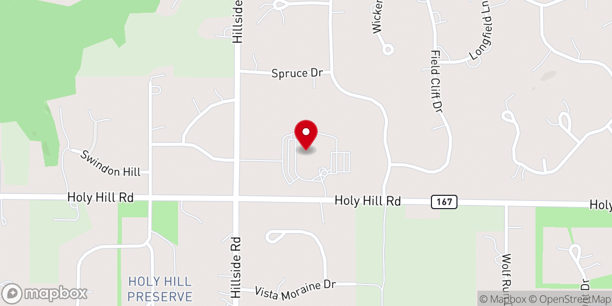 Map showing location of Seven Student Ministries
