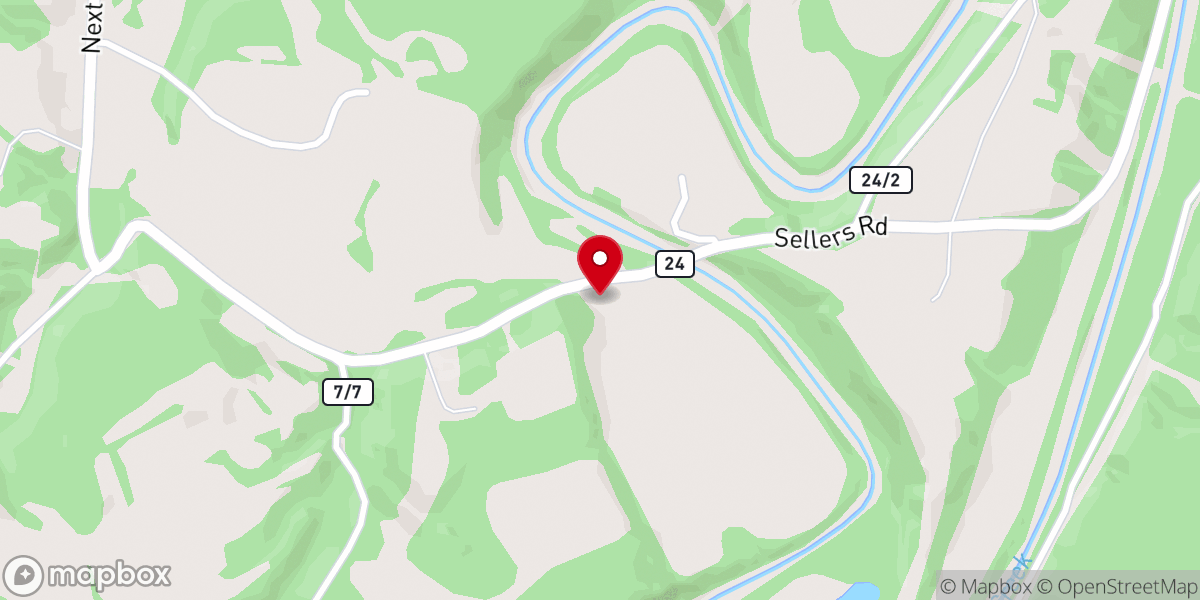 Map showing location of Hope Fellowship Church