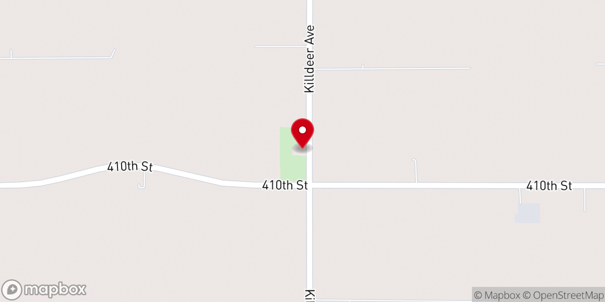 Map showing location of Elk Creek Lutheran Church