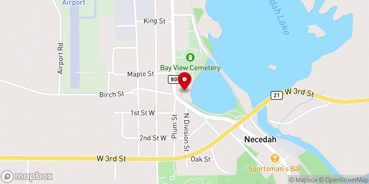 Map showing location of Assembly of god Church