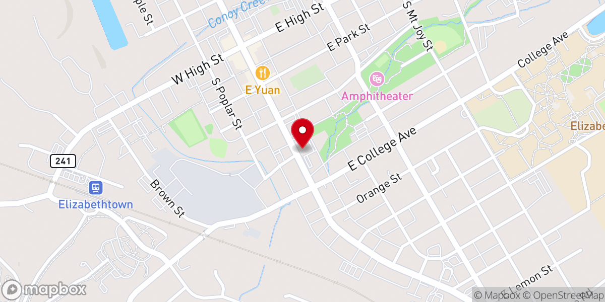 Map showing location of Christ Church United Church