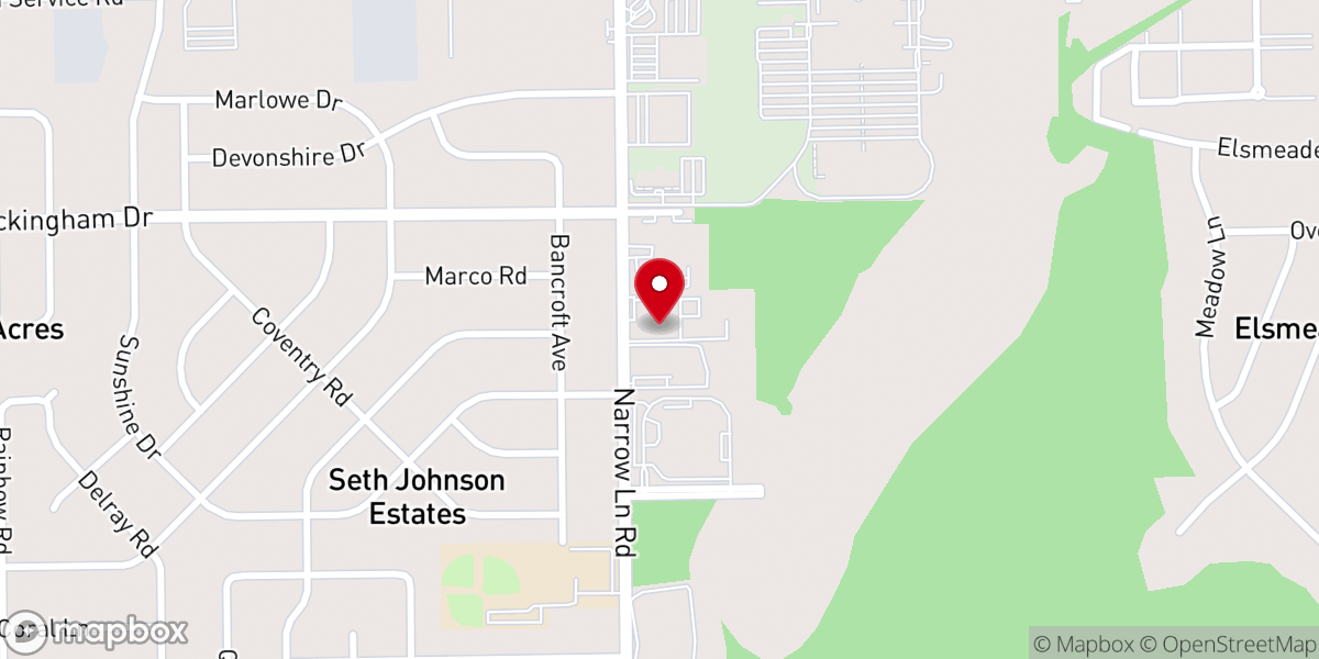 Map showing location of Queen of Mercy Catholic Church
