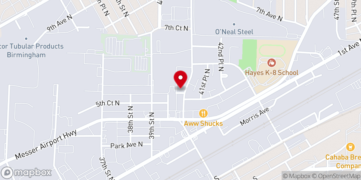 Map showing location of Zion Spring Baptist Church