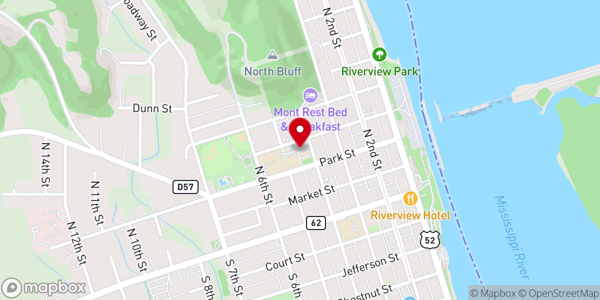 Map showing location of Fr. Kruse Parish Center