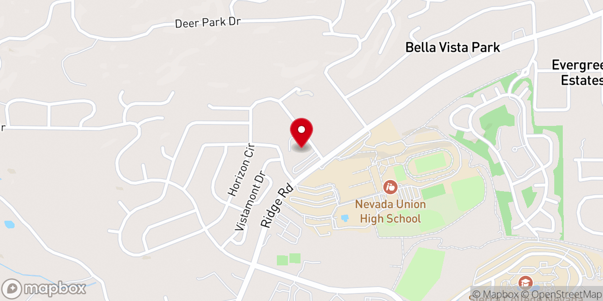 Map showing location of First Baptist Church-Grass Valley
